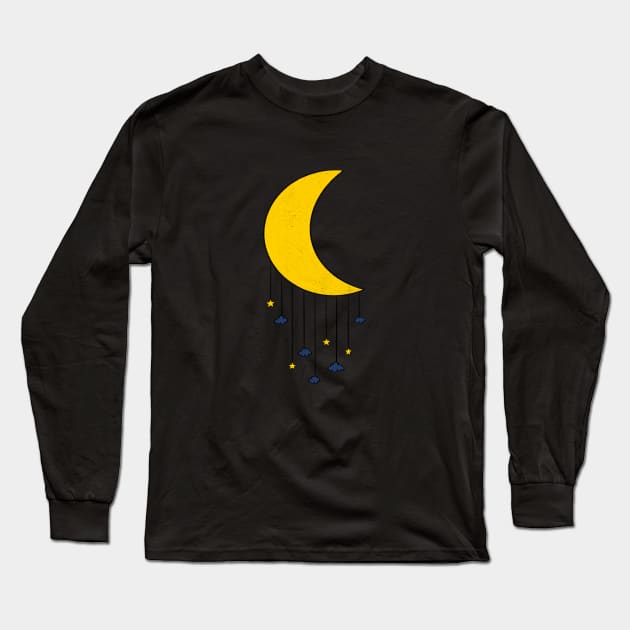 Moon Mobile - Cloudy Night Long Sleeve T-Shirt by SRSigs
